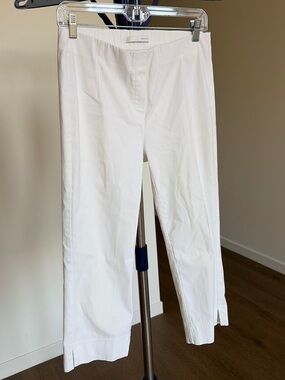 Stehmann White Elastic Waist Capri Pants
